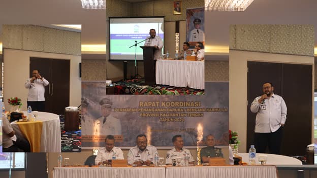 Stasiun Meteorologi Kelas I Tjilik Riwut Hadiri Rapat Koordinasi Persiapan Penanganan Darurat Bencana Karhutla Provinsi Kalimantan Tengah Tahun 2024